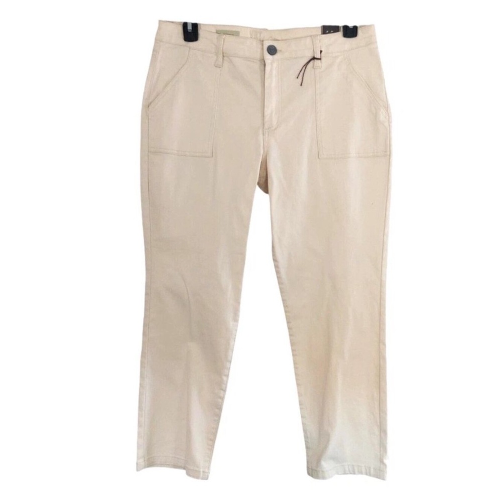 Kut From the Kloth Women Jeans Size 14 Cream Color Katy Ankle Straight Leg New - Picture 2 of 9